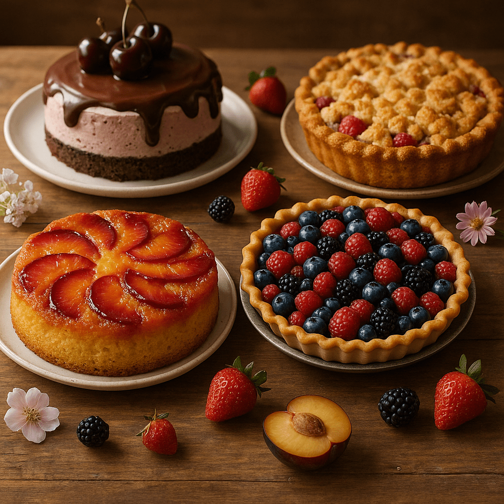 Καλοκαιρινές γλυκές πίτες και κέικ με&nbsp;φρούτα