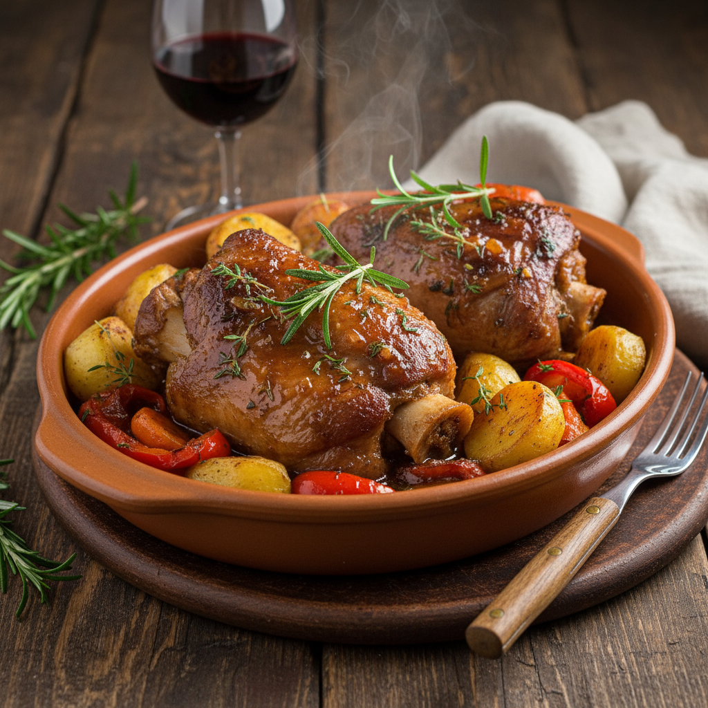 Χοιρινό κότσι μπραιζέ στη&nbsp;γάστρα