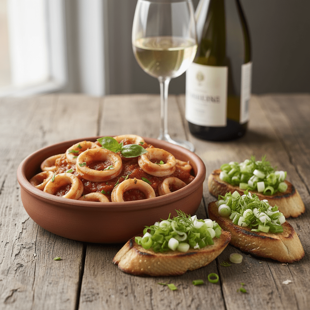 Καλαμαράκια κοκκινιστά