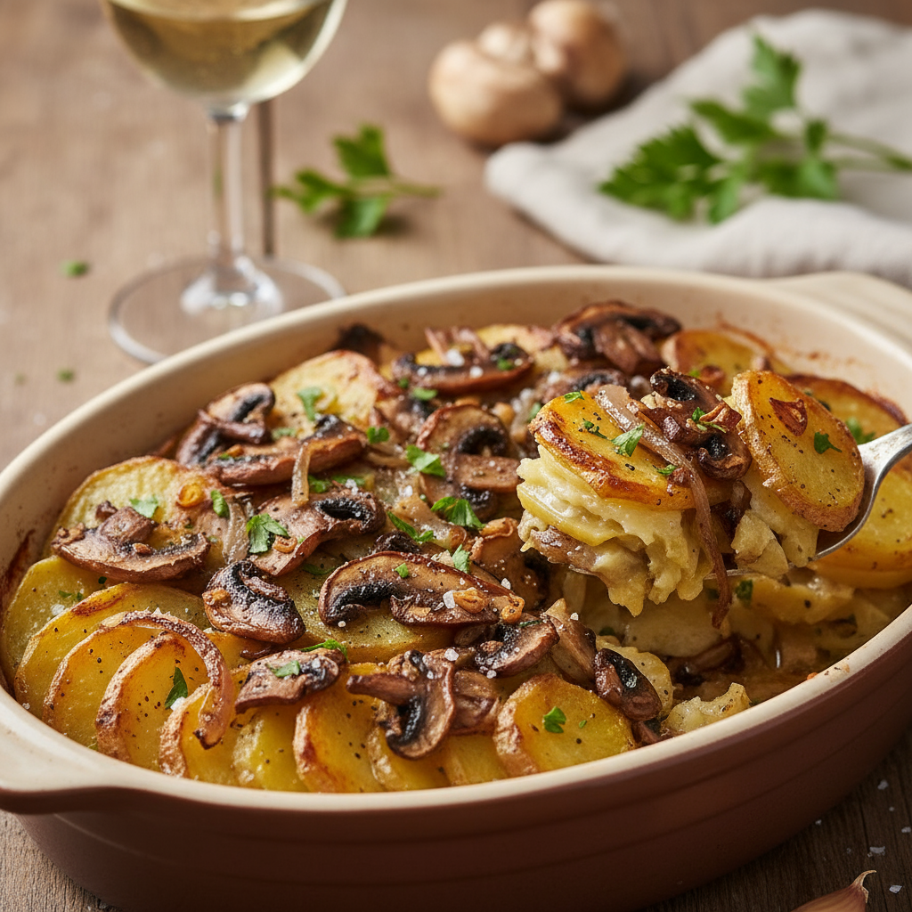 Πατάτες φούρνου με&nbsp;μανιτάρια