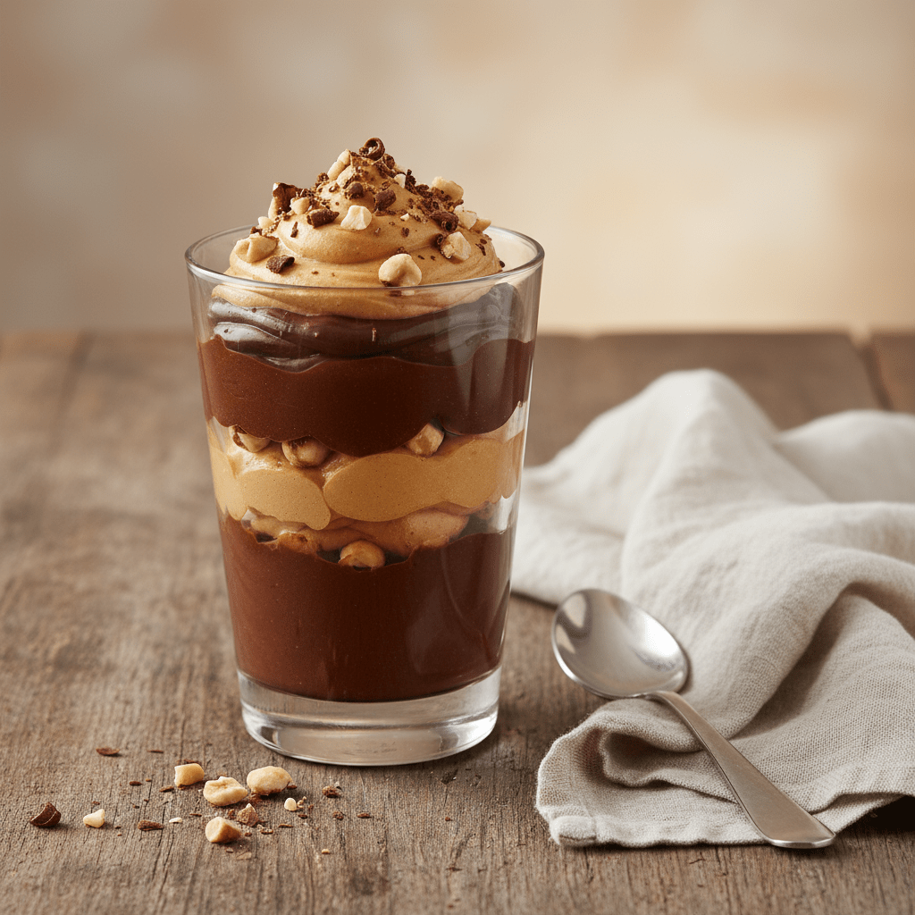 Μους πραλίνα με σοκολάτα και&nbsp;φουντούκια