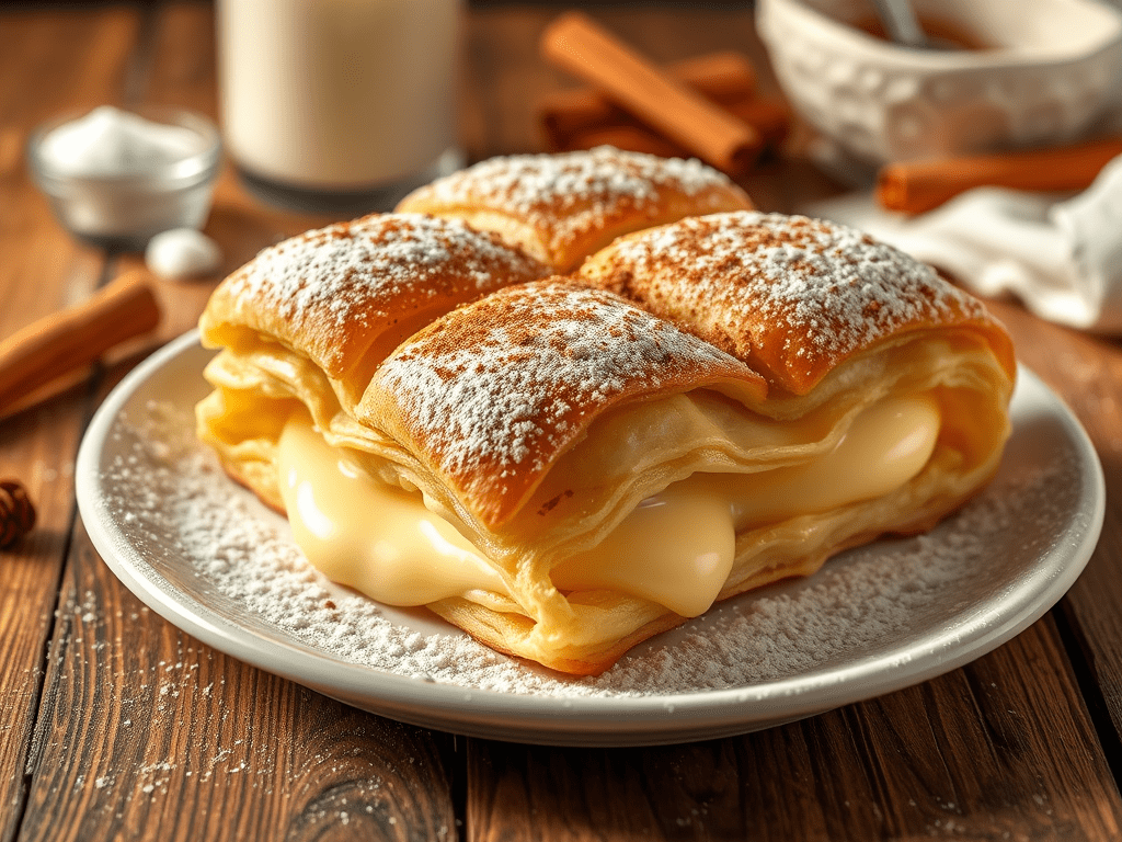 Λαχταριστή μπουγάτσα με&nbsp;κρέμα