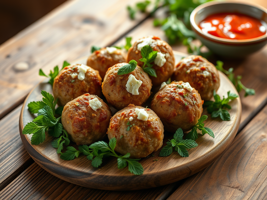 Γεμιστά κεφτεδάκια με&nbsp;φέτα